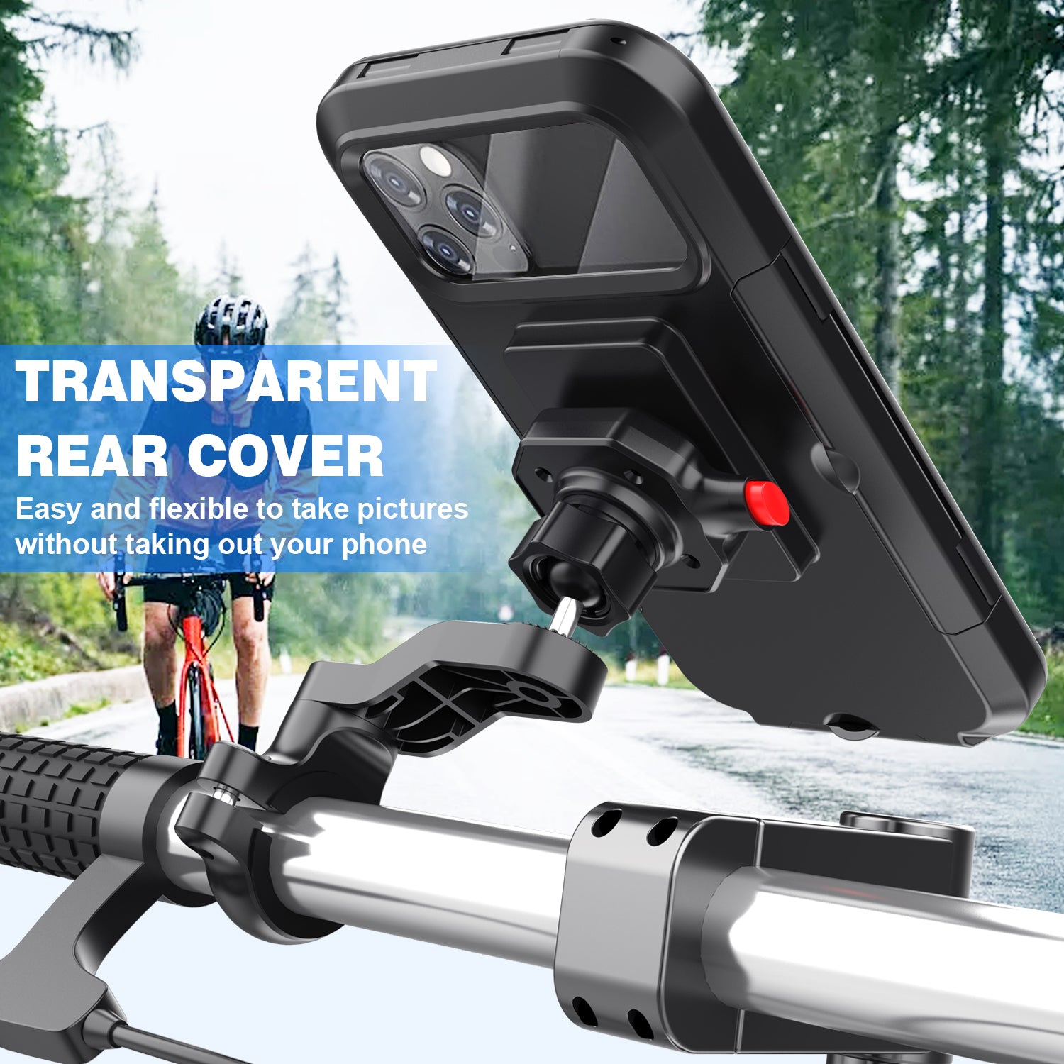 PhoneBits Bike Phone Holder Waterproof, Mountain Bike Phone Holder Waterproof