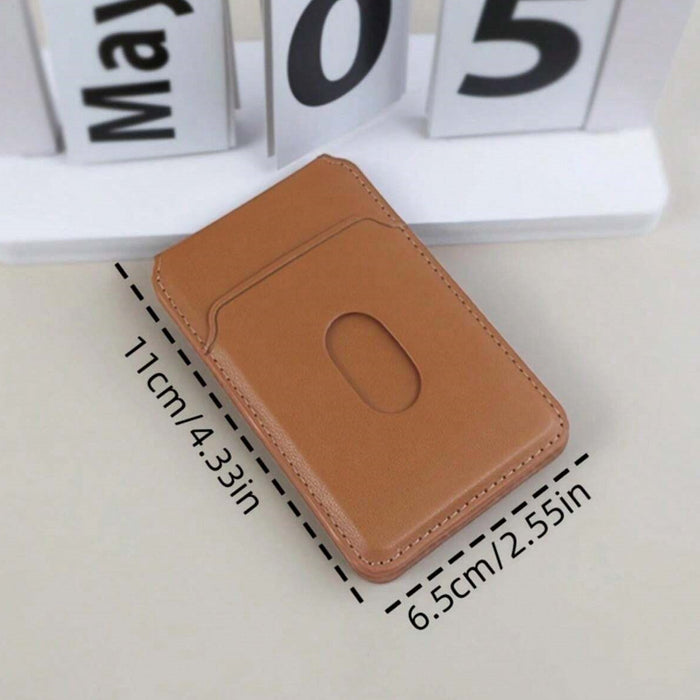 PhoneBits Leather MagSafe iPhone Back Wallet & Card Holder, Magnetic Wallet with Card Slot for Phone, Protective Shockproof Foldable Stand Compatible with iPhone, Mobile Phone Card Holder & Wallet for iPhone 16 Series