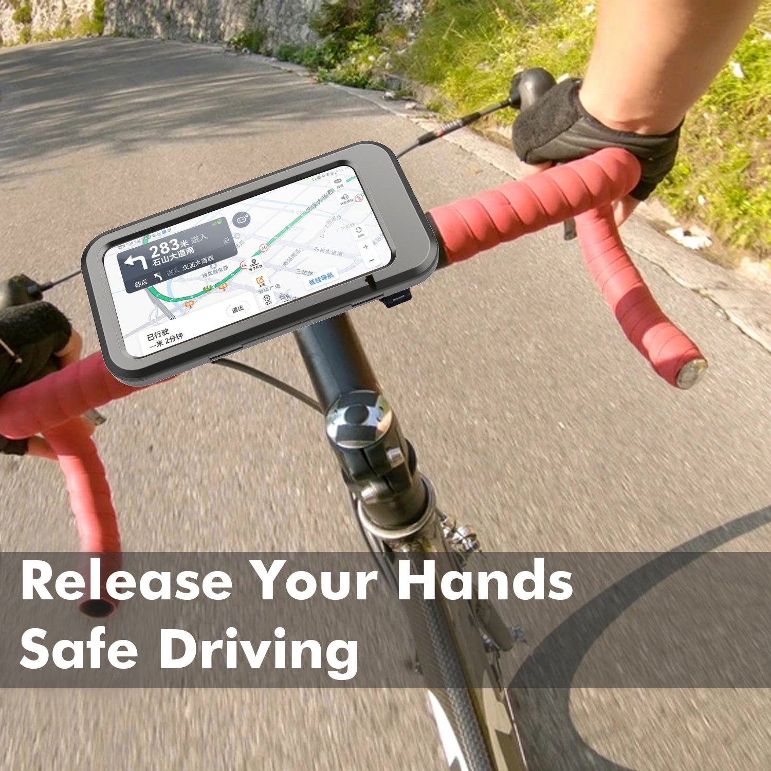 PhoneBits Bike Phone Holder Waterproof, Mountain Bike Phone Holder Waterproof