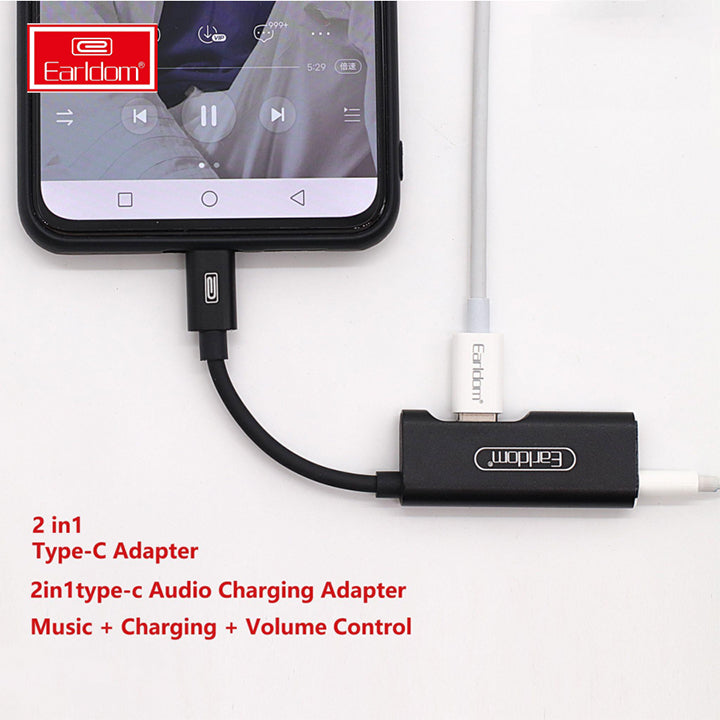 2 in 1 TYPE C Adapter, 2 in 1 3.5mm Audio Adapter and Charger