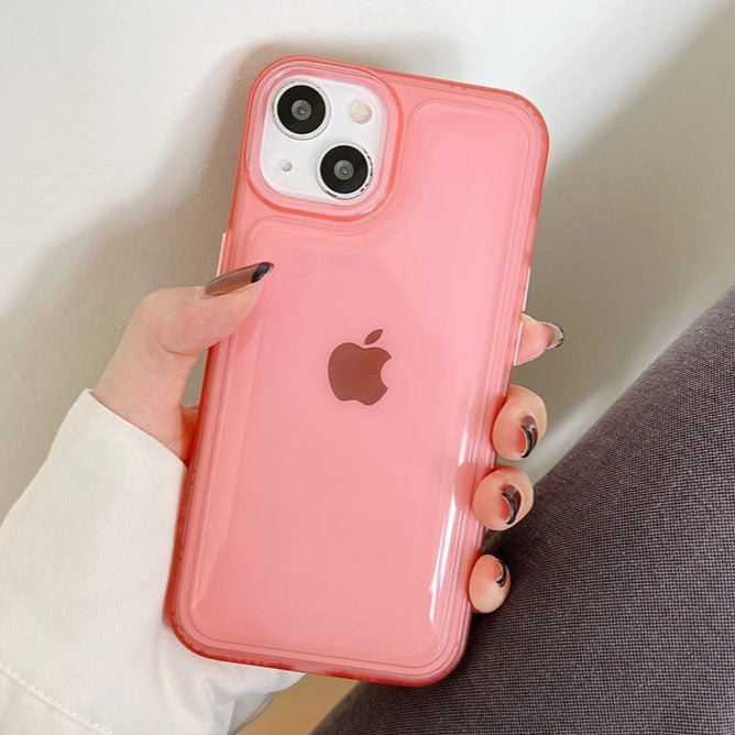 PhoneBits Soft Silicone Airbag iPhone Case with Chromed Camera Edge, Shockproof Phone Case Compatible with iPhone, Mobile Phone Back Case Cover