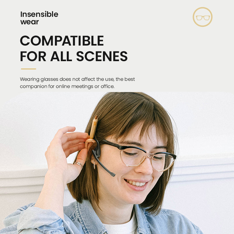 PhoneBits Open Ear Sport Headphones with Microphone, Open Ear Headphones, Single Earhook