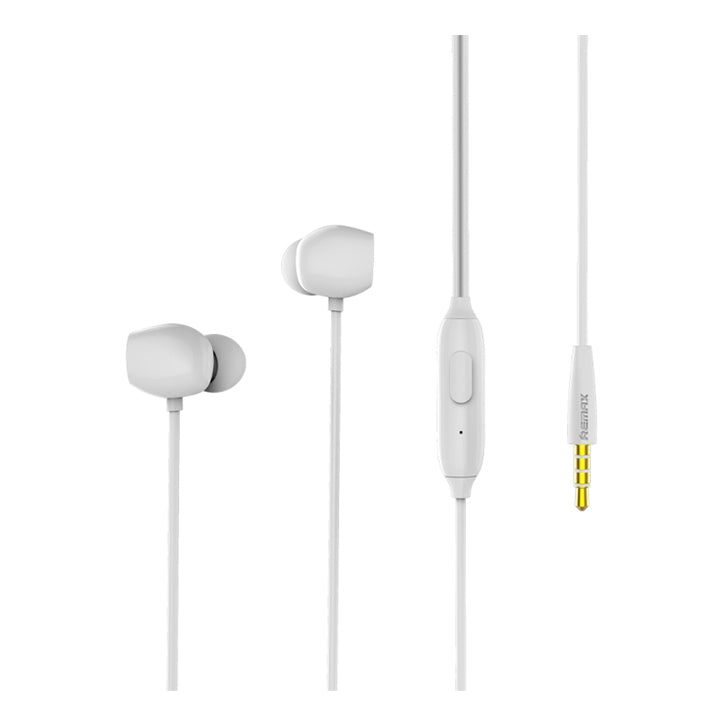 Remax Wired Handsfree, Remote Music Call Wired Earphones, In Ear AUX Wired Earphones with Mic, Heavy Bass Earphones