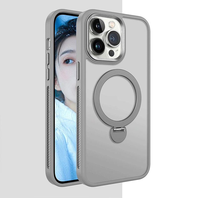 MagSafe Magnetic Holder Breathable Phone Case For iPhone