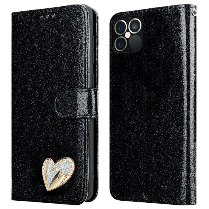 iPhone 16e Wallet Heart Shiny Case