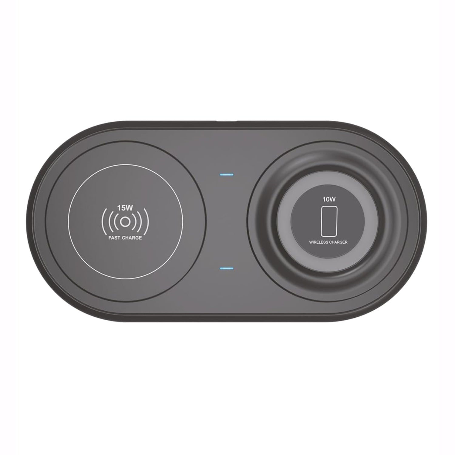 Budi 2 in 1 Wireless Charging Pad, Portable Dual Charging Station