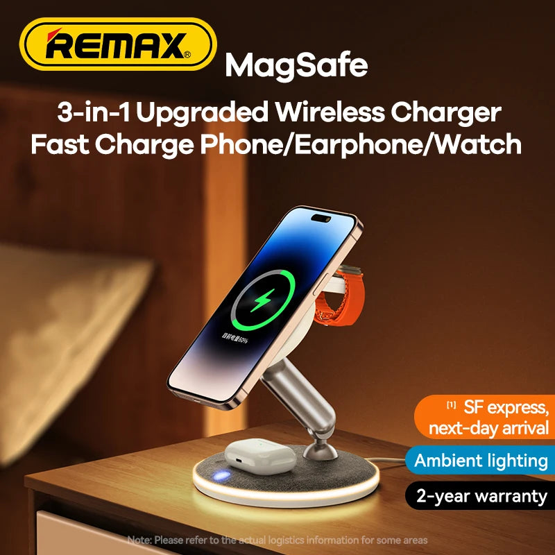 Remax 3 in 1 Magnetic Wireless Charger