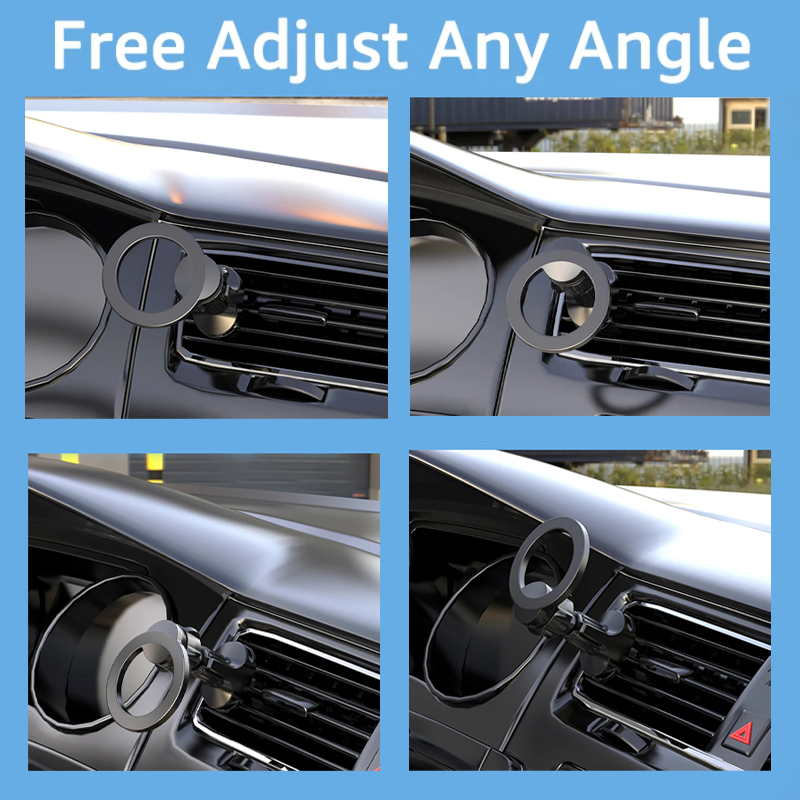 Budi Universal Magnetic Car Holder with Rotary Hook, In Car Phone Holder