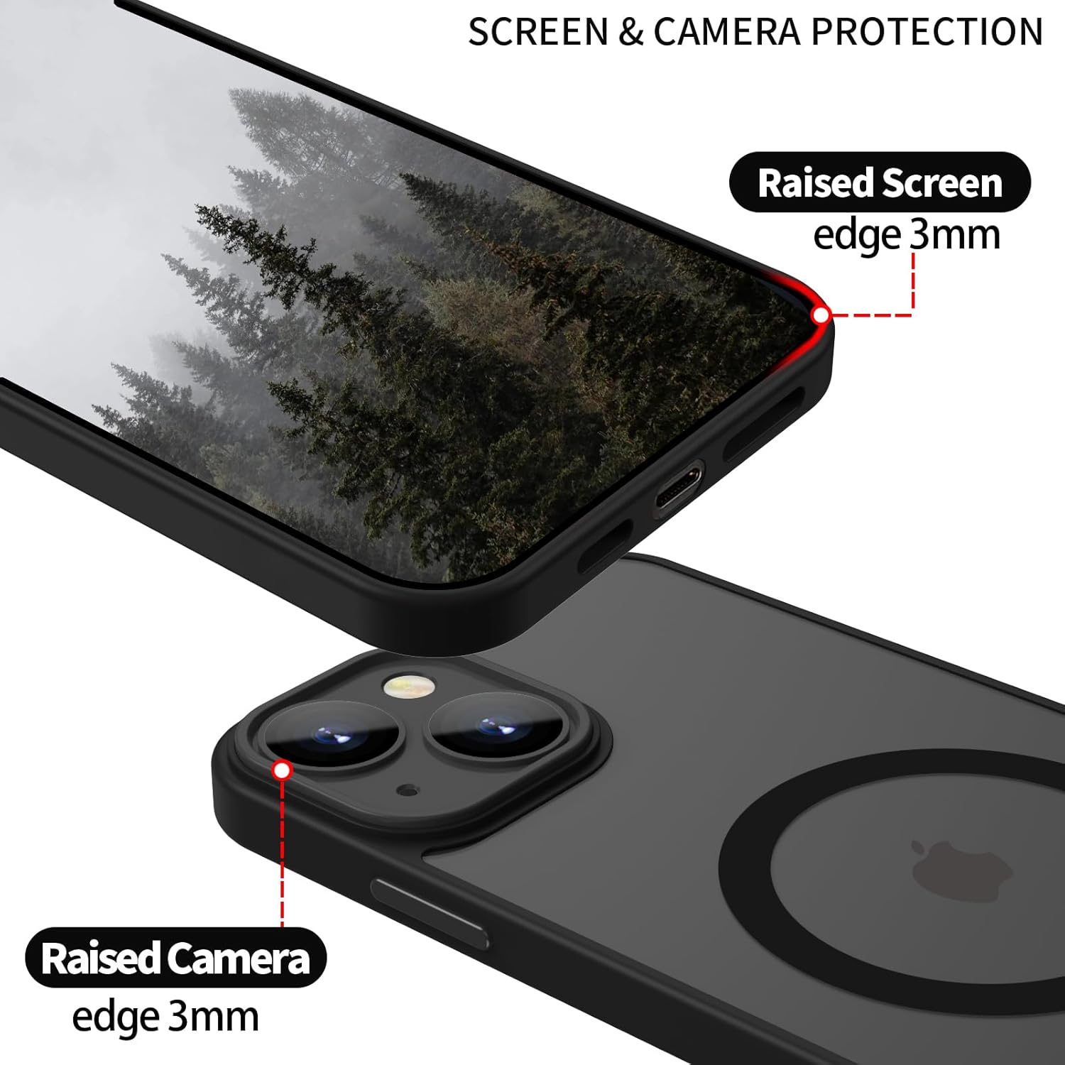 Qi-Compatible TPU Frame Case For iPhone