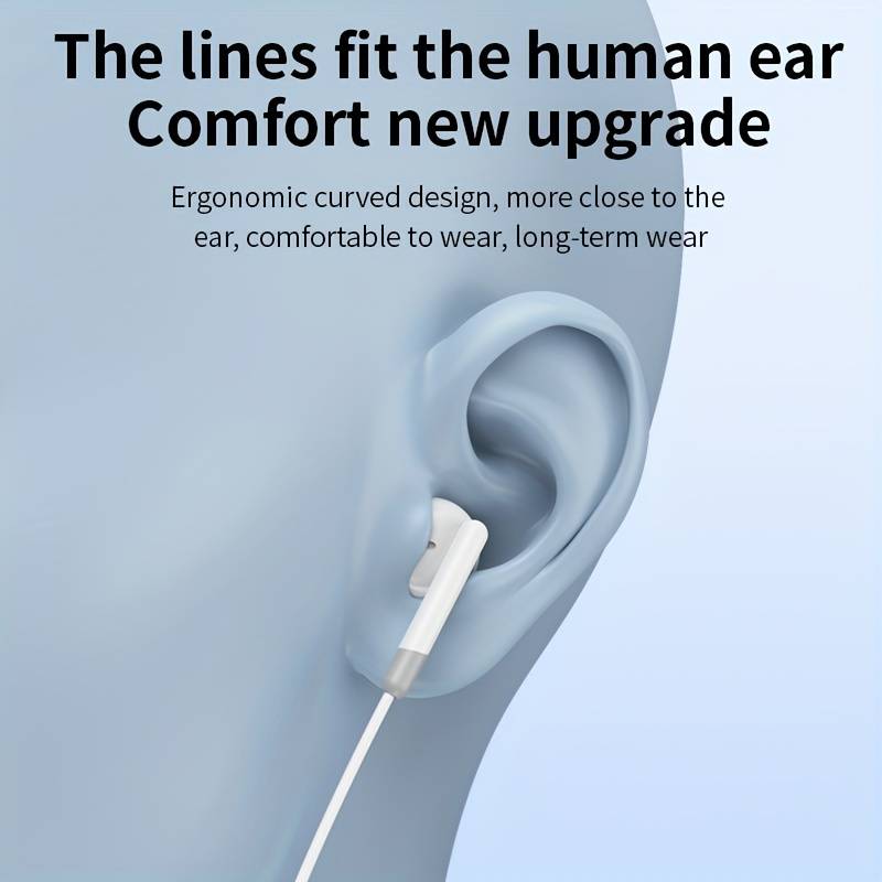 Budi Wired Earphones with Mic, Type C wired In Ear Earphones, Noise Cancelling Earphones