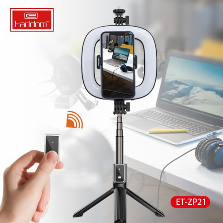 Earldom Ring Light Selfie Stick Tripod, Selfie Ring Light with Tripod Stand & Phone Holder