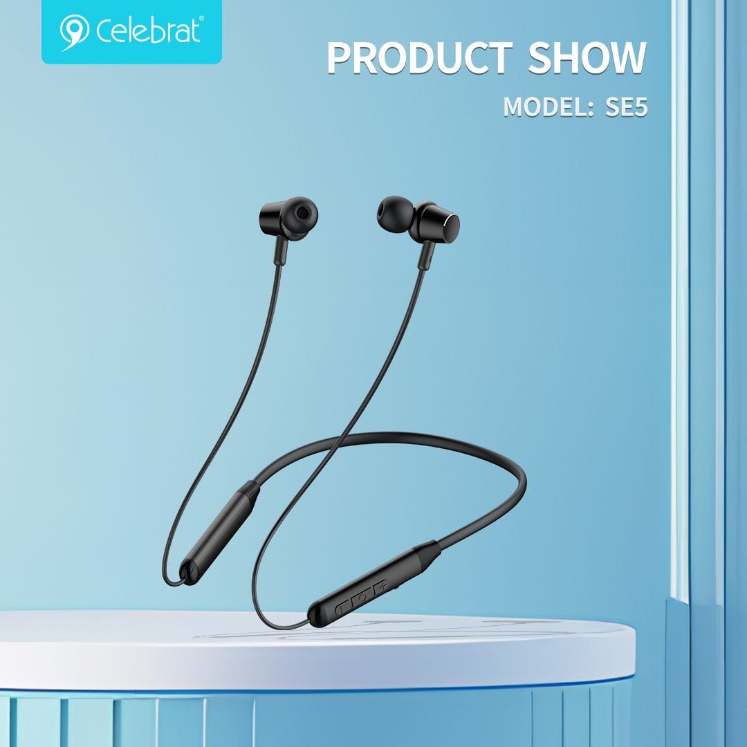 PhoneBits Premium Wireless Neckband Earphones, Stereo Music Bluetooth Earphones, Wireless Bluetooth Earphones with Mic