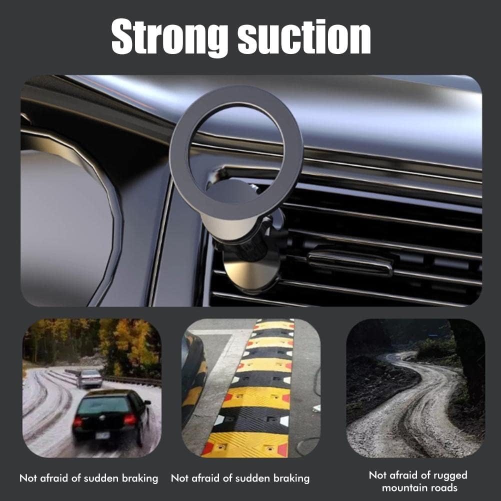 Budi Universal Magnetic Car Holder with Rotary Hook, In Car Phone Holder