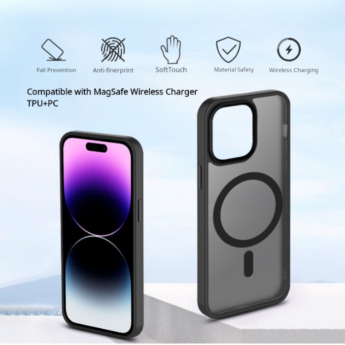 iPhone 16 Pro Max/16 Pro/15 Pro Max/15 Pro/14 Pro Max Magnetic Case with TPU Frame