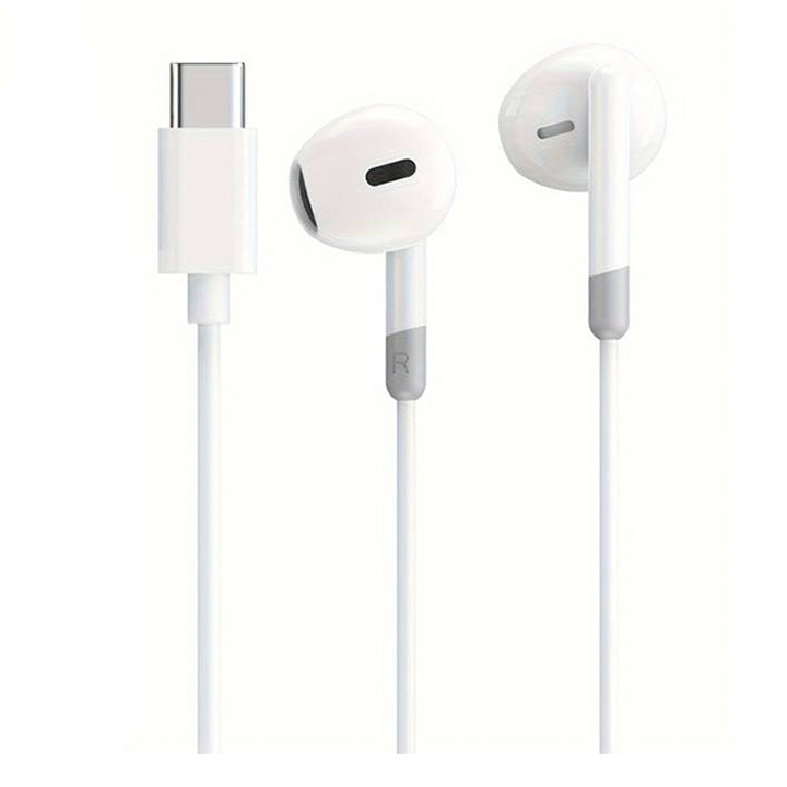 Budi Wired Earphones with Mic, Type C wired In Ear Earphones, Noise Cancelling Earphones