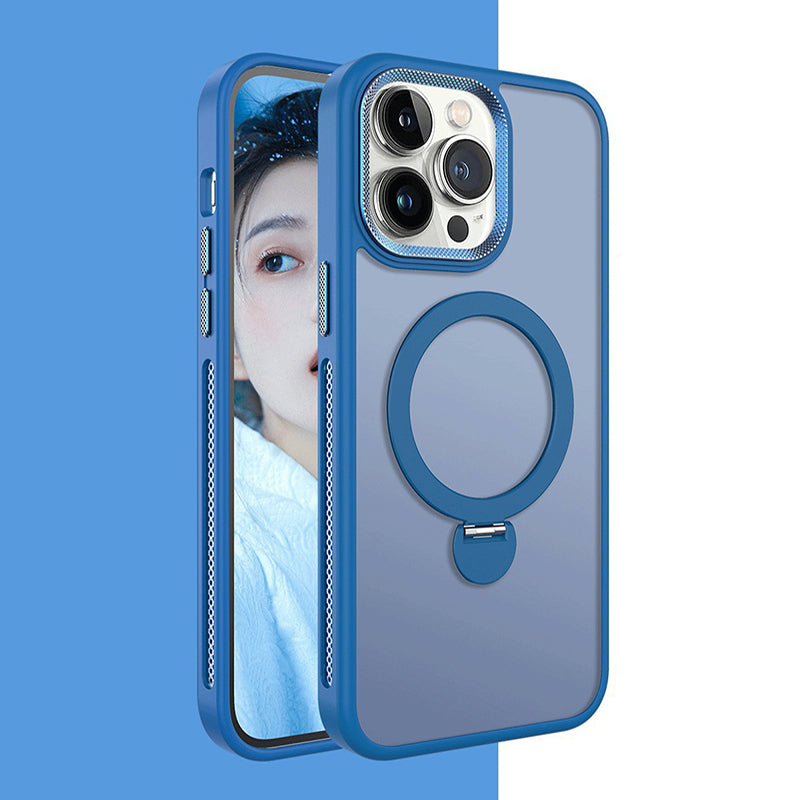 MagSafe Magnetic Holder Breathable Phone Case For iPhone