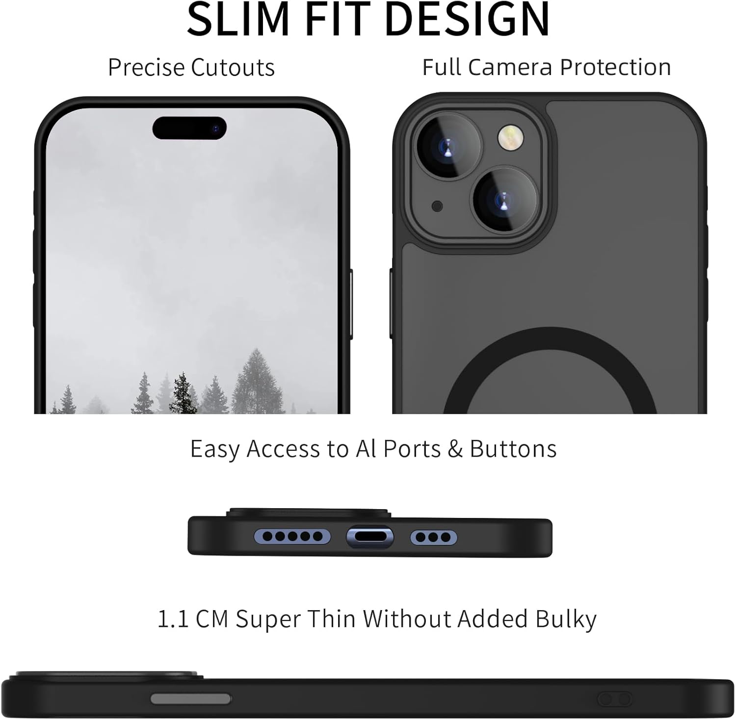 Qi-Compatible TPU Frame Case For iPhone