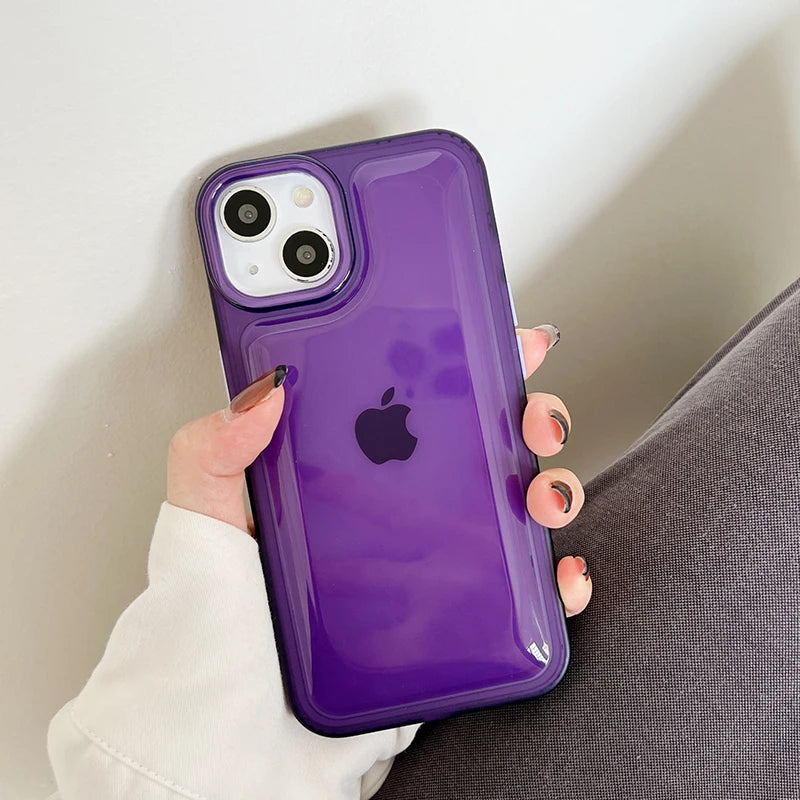 PhoneBits Soft Silicone Airbag iPhone Case with Chromed Camera Edge, Shockproof Phone Case Compatible with iPhone, Mobile Phone Back Case Cover