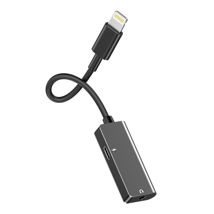 PhoneBits 8-Pin to 3.5mm Audio and Lightning Charger Adapter, 2 in 1 Lightning to 3.5mm Audio Adapter and Charger