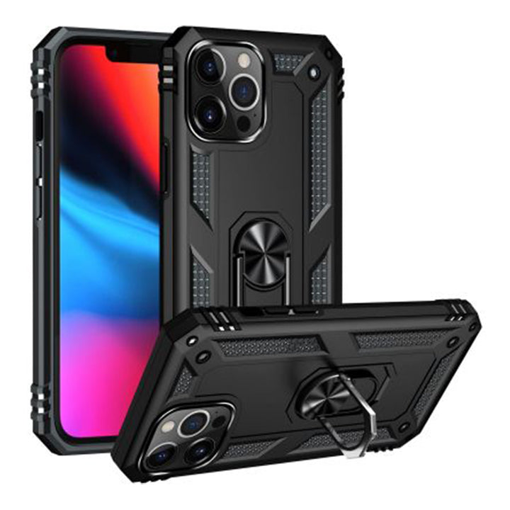 PhoneBits Ultra-Protective Magnetic Samsung Z Series Case with Holder & Chromed Camera Edge, Shockproof Samsung Z Series Ring Holder Case Compatible with Magnetic Car Mount, Mobile Phone Case with Stand, Back Samsung Z Series Holder Case Cover