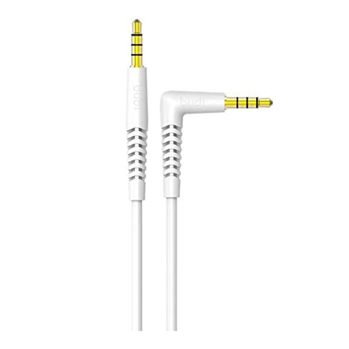Budi Aux to Aux Braided Cable for Mobile Phone, Fast Charging 3.5mm to 3.5mm 90° Right Angle Aux Cable, Aux to Aux Audio Cable, Male to Male 3.5mm Audio Jack, Aux Cord for Speakers, Smartphone, Headphones & More