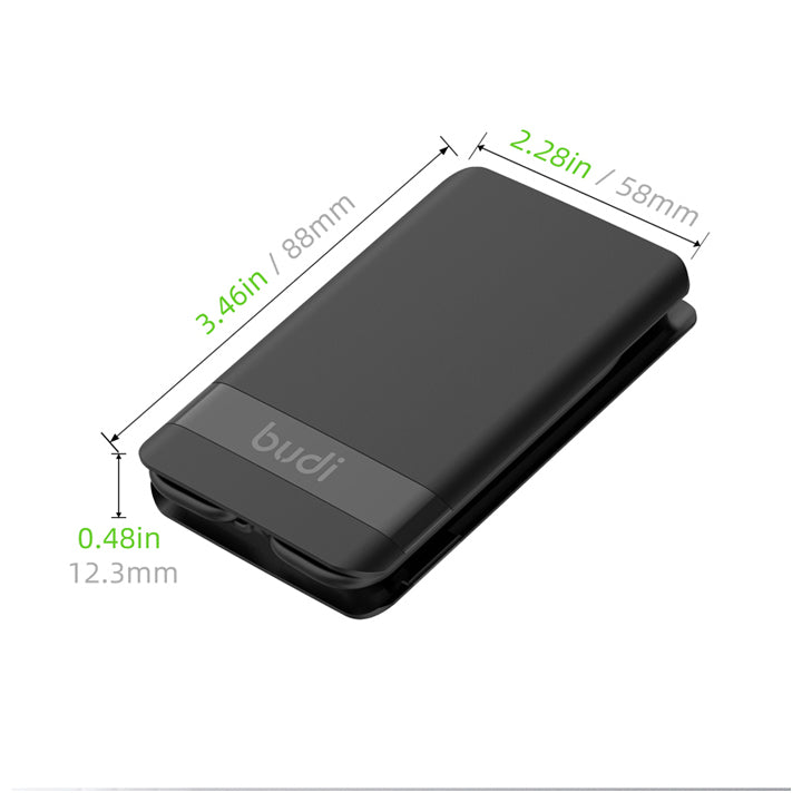 Budi Multifunctional Data Cable Storage Box, USB Adapter Kit, Travel Charging & Data Sync Cable Kit