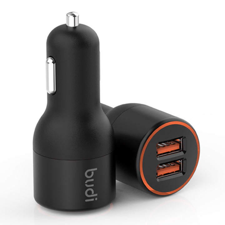 Dual QC3.0 Ports Car Charger with LED Indicator