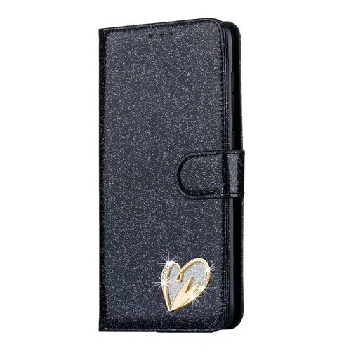 PhoneBits Shiny Leather Glitter Wallet Flip Case with Card Holder for Samsung A Series, Protective Shockproof Samsung Case with Stand, Samsung Wallet Case, Mobile Phone Card Holder Case, Back Case Cover Compatible with Samsung A23