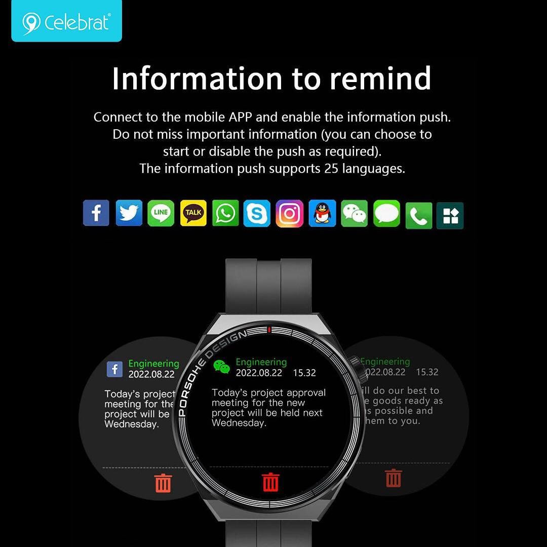 PhoneBits Sports Smart Watch for Men & Women, Bluetooth Calling Smart Watch, Waterproof / Black