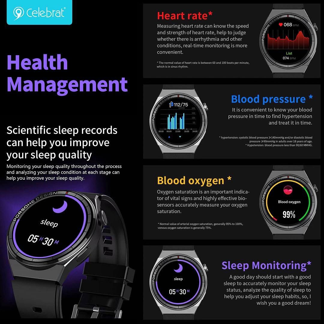 PhoneBits Sports Smart Watch for Men & Women, Bluetooth Calling Smart Watch, Waterproof / Black