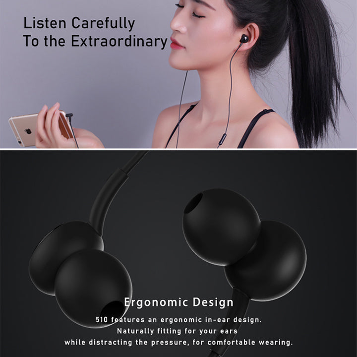 Remax In Ear HD Music Wired Earphones, Wired Sports Earphones with Mic, Wired In Ear Stereo Music Earphones, Noise Isolating Earphones