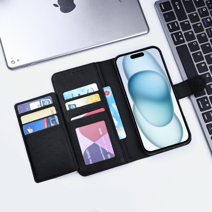 iPhone 17/16/15/14/11 Wallet Premium Card Slot WC04 Case