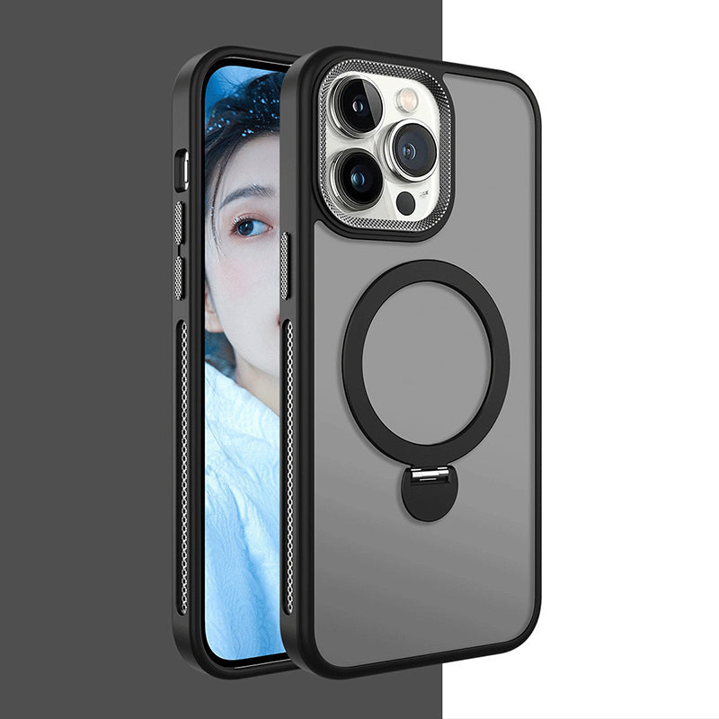 MagSafe Magnetic Holder Breathable Phone Case For iPhone