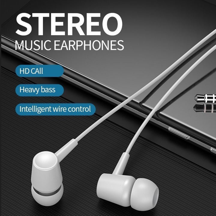 PhoneBits Latest In Ear AUX Wired Earphones, Stereo Bass Music Earphones with Mic, Noise Cancelling Wired Handsfree