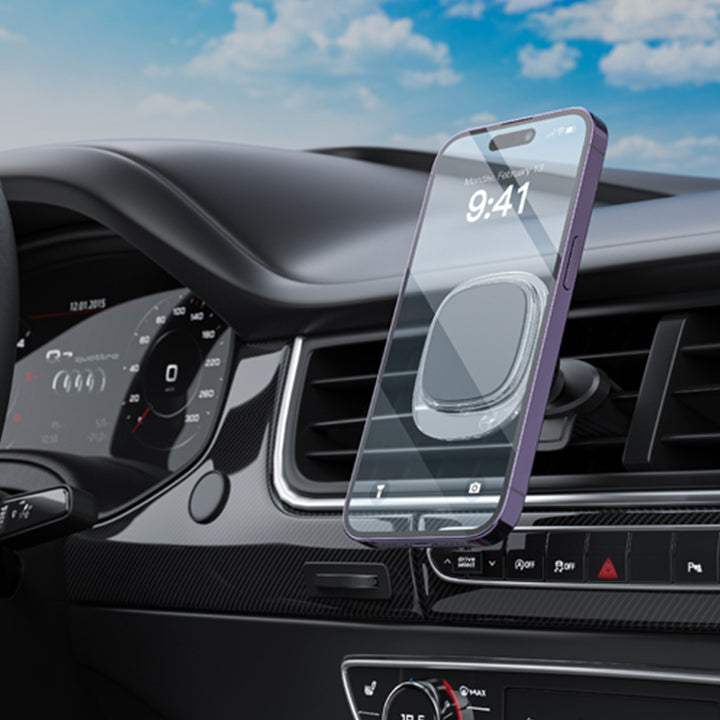Budi Ultra-Stylish Powerful Magnetic In-Car Phone Holder with Adjustable Bracket