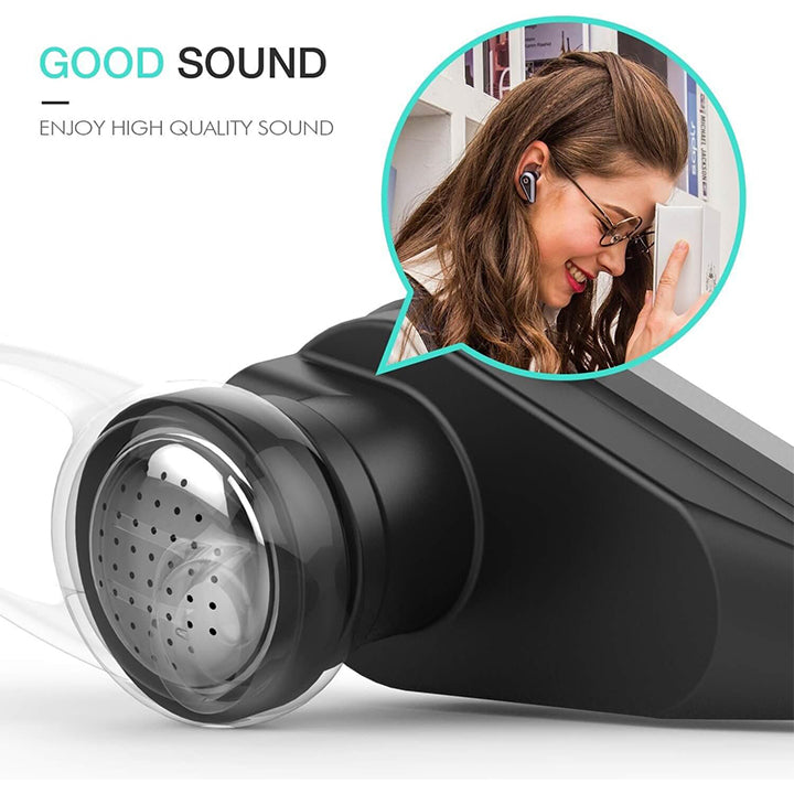 PhoneBits Bluetooth Earpiece, Bluetooth Sports Headphones, Bluetooth Headset, Single Earhook
