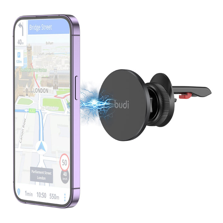 Budi Car Phone Holder, Car Mount Holder Vent, Car Vent Magnetic Phone Holder