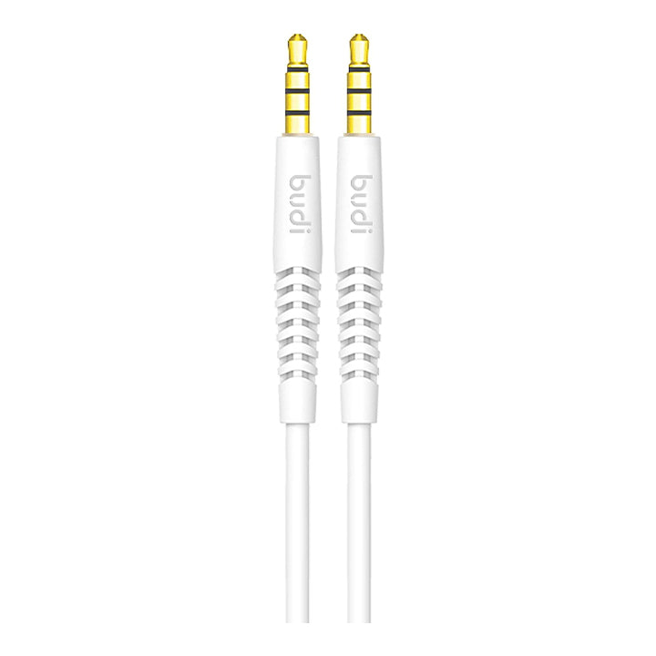 Budi Aux to Aux Cable for Mobile Phone, Fast Charging 3.5mm to 3.5mm Aux Cable, Aux to Aux Audio Cable, Male to Male 3.5mm Audio Jack, Aux Cord for Speakers, Smartphone, Headphones & More