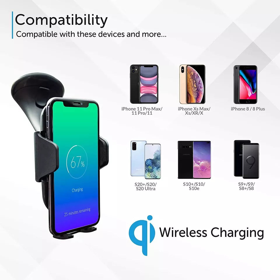 PhoneBits Dashboard Windshield Cradle, Phone Mount for Car Dashboard Windscreen