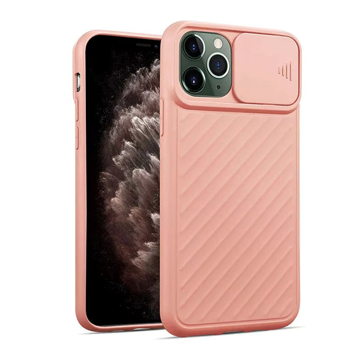 PhoneBits Ultra-Slim Soft TPU Silicone iPhone Case with Camera Slide Cover, Shockproof Phone Case Compatible with iPhone, Ultra Protective Mobile Phone Case for iPhone, iPhone Back Case Cover