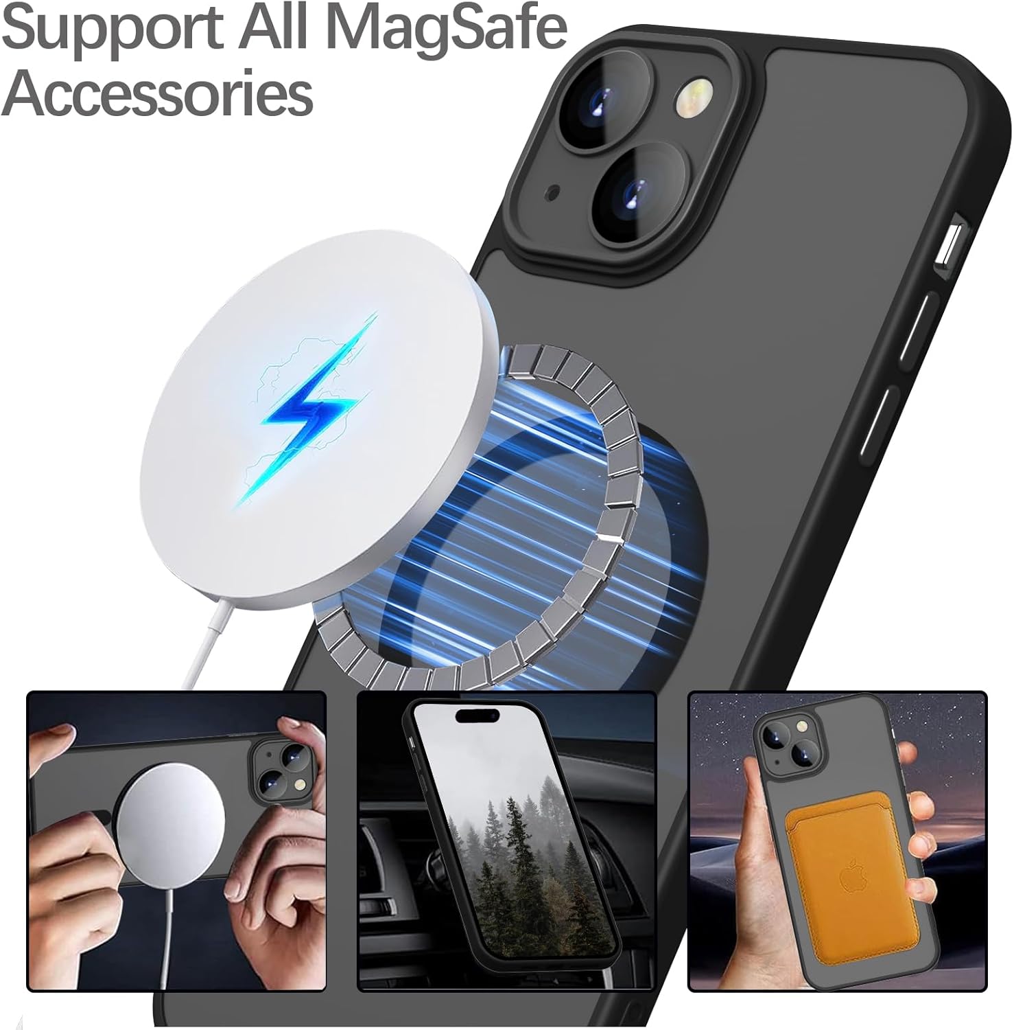 Qi-Compatible TPU Frame Case For iPhone