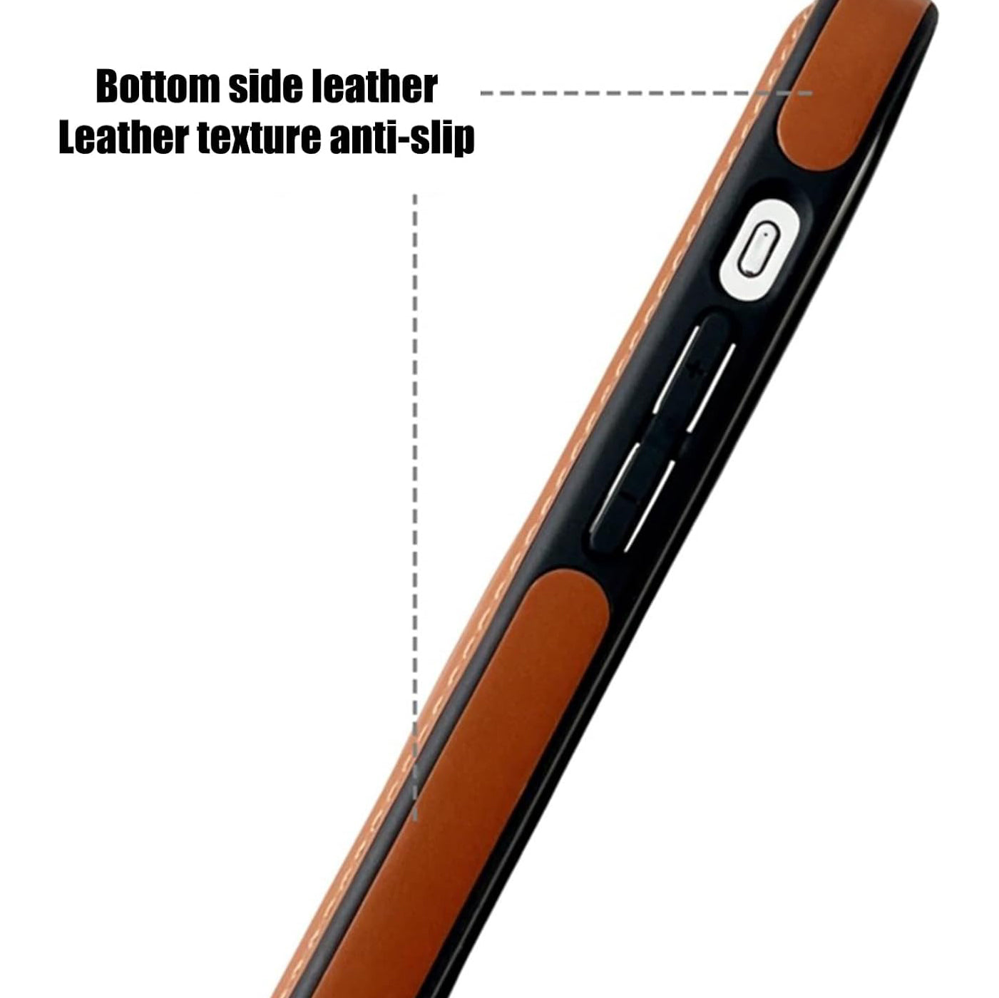 PhoneBits Leather MagSafe Case with Holder for iPhone, Shockproof Protective iPhone Case Compatible with MagSafe Chargers, Magnetic Wireless Charging Mobile Ring Phone Case with Stand, Back iPhone Holder Case Cover