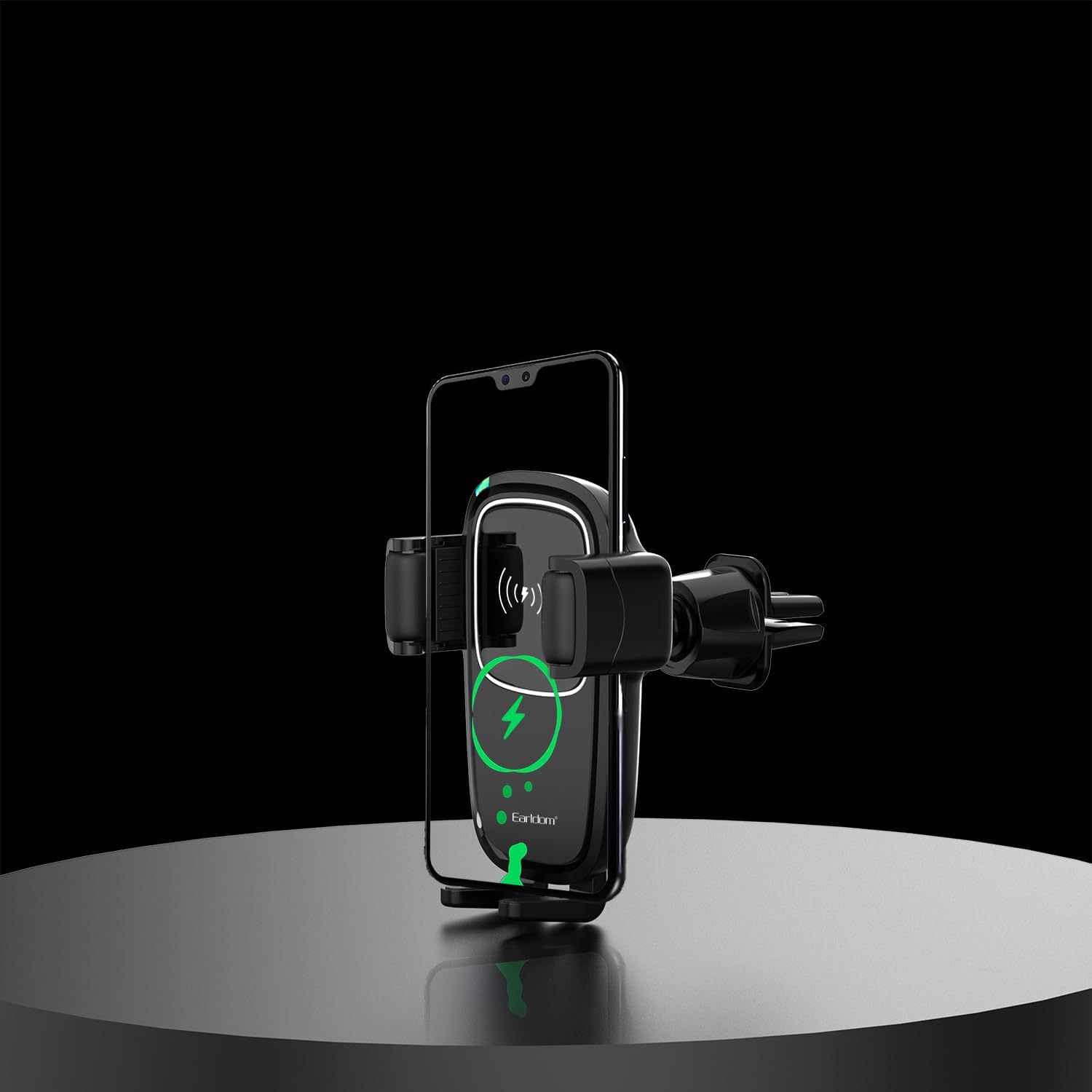 Earldom Latest Magnetic In-Car Wireless 15W Charger and Auto-Grip Phone Holder with Bracket