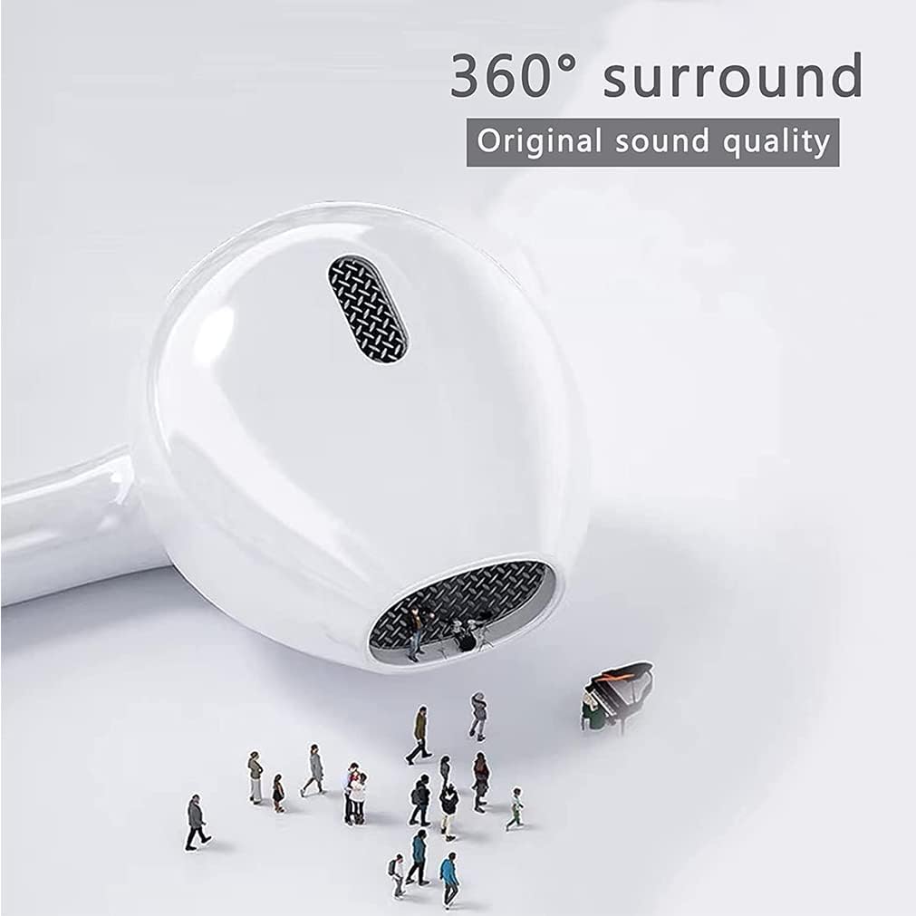 PhoneBits Latest Wired Earphones, In Ear Noise Cancelling Earphones with Mic, Wired Earphones for iPhone