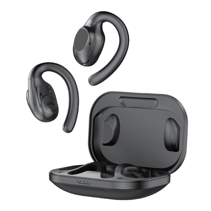 Budi Over The Ear Earbuds | True Wireless Bluetooth HD Stereo-Bass Open-Ear Earbuds with Built-In Mic