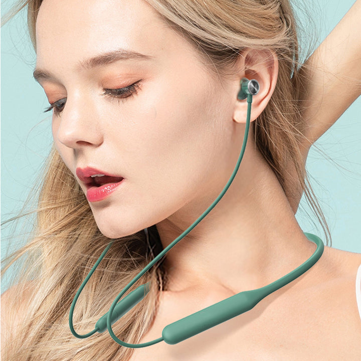 PhoneBits Latest In Ear Neck Mount Wireless Earphones, Sports Wireless Bluetooth Earphones with Mic, Neckband Wireless Handsfree