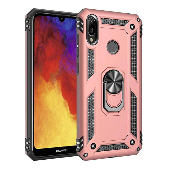 Armored Metal Ring Kickstand Case for Huawei Y6