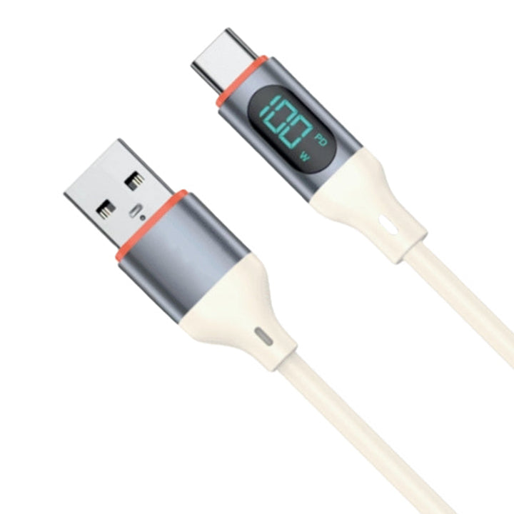 USB A to Lightning 100W Data Cable Digital Display, USB A to USB C 100W Data Cable Digital Display