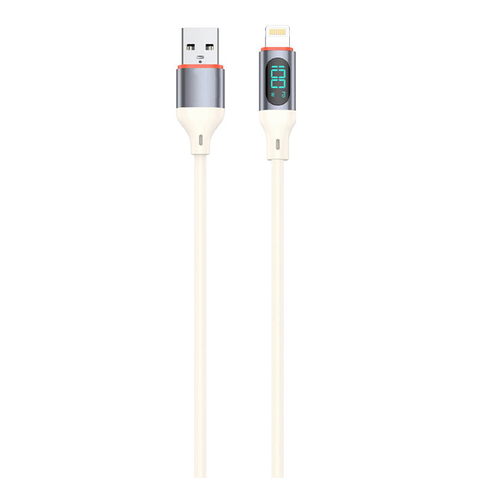 USB A to Lightning 100W Data Cable Digital Display, USB A to USB C 100W Data Cable Digital Display