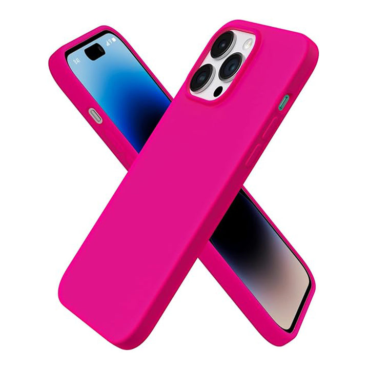 Matte Silicone Case for iPhone-Hot Pink